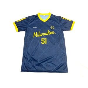 Milwaukee Brewers Freddy Peralta Baseball Quartz Jersey Medium Blue Givewaway